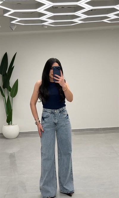 Yüksek Bel Straight Jean 