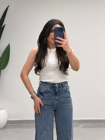 Yüksek Bel Straight Jean 