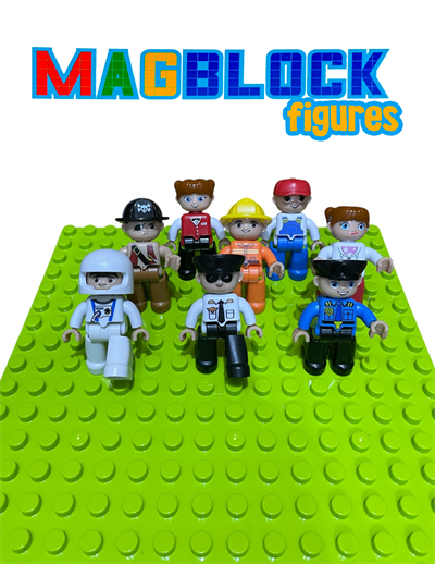 MagBlock 8 Adet Mıknatıslı Figür Oyuncak – Tüm Markalarla Uyumlu