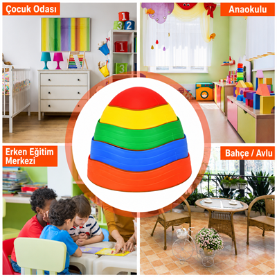 Lady Bug Çocuk Denge Adım Taşları |  Duyu ve Motor Gelişimini Destekleyici Set