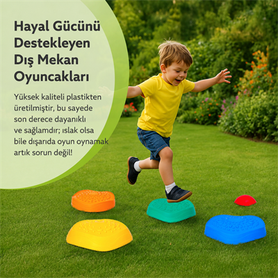 Lady Bug Çocuk Denge Adım Taşları |  Duyu ve Motor Gelişimini Destekleyici Set