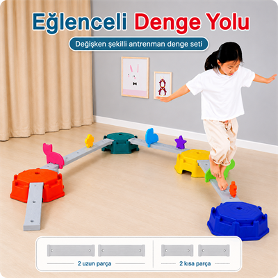 MagBlock Denge Oyun Parkuru -  2  Uzun - 2 Kısa Parçalı Set