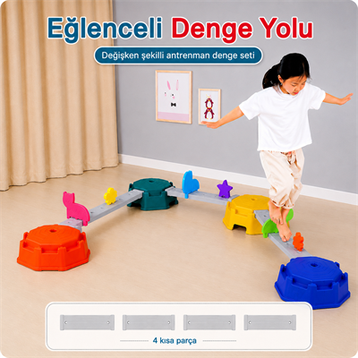MagBlock Denge Oyun Parkuru -  4 Adet Kısa Parçalı Set