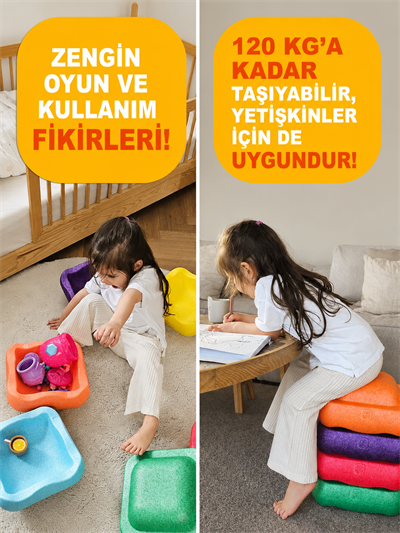MagBlock Renkli Adım Taşları