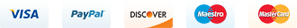 Visa, PayPal, Discover, Maestro, MasterCard