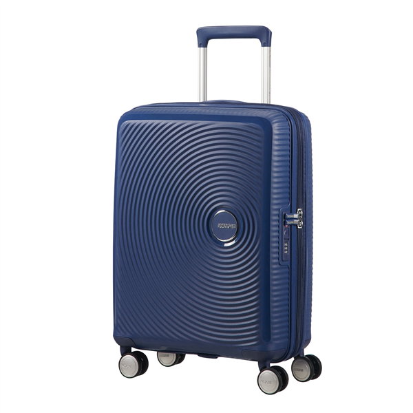  American Tourister Lacivert Soundbox Körüklü 55/20 Kabin Boy Sert Valiz