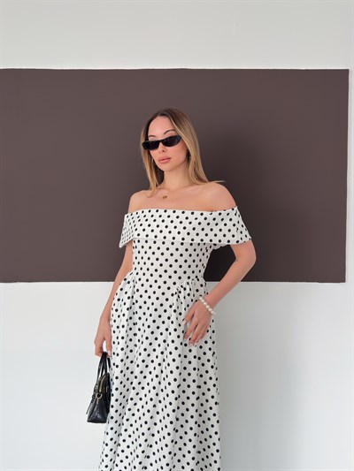 Puantiyeli Prenses Model Elbise