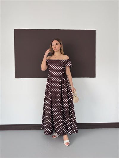 Puantiyeli Prenses Model Elbise