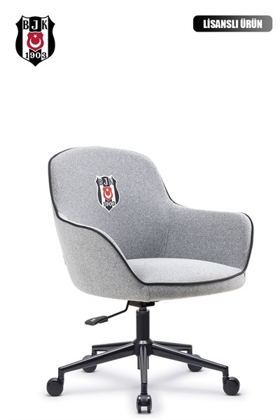 Fanchair x Beşiktaş Icon Gri Kumaş Çalışma Koltuğu