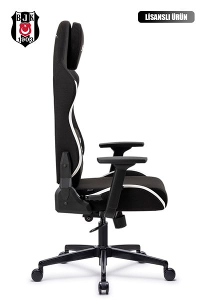 Fanchair x Beşiktaş Siyah Beyaz Kumaş Lisanslı Oyuncu Koltuğu