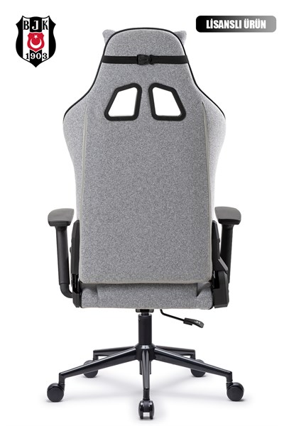 Fanchair x Beşiktaş Goal Gri Kumaş Lisanslı Oyuncu Koltuğu