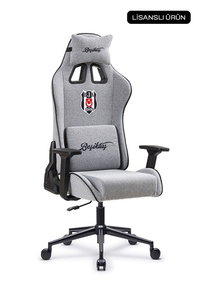 Fanchair x Beşiktaş Goal Gri Kumaş Lisanslı Oyuncu Koltuğu