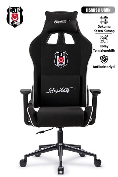 Fanchair x Beşiktaş Goal Siyah Kumaş Lisanslı Oyuncu Koltuğu