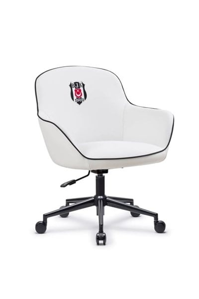 Fanchair x Beşiktaş Icon Beyaz Çalışma Koltuğu