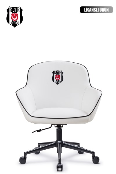 Fanchair x Beşiktaş Icon Beyaz Çalışma Koltuğu