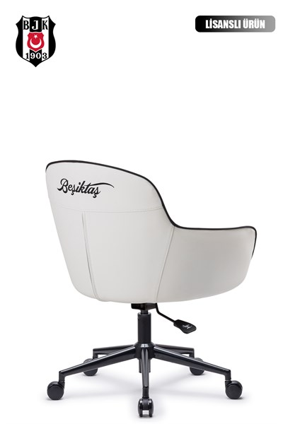 Fanchair x Beşiktaş Icon Beyaz Çalışma Koltuğu