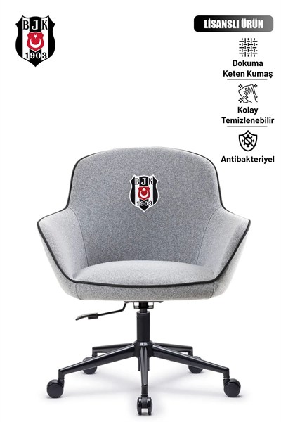 Fanchair x Beşiktaş Icon Gri Kumaş Çalışma Koltuğu