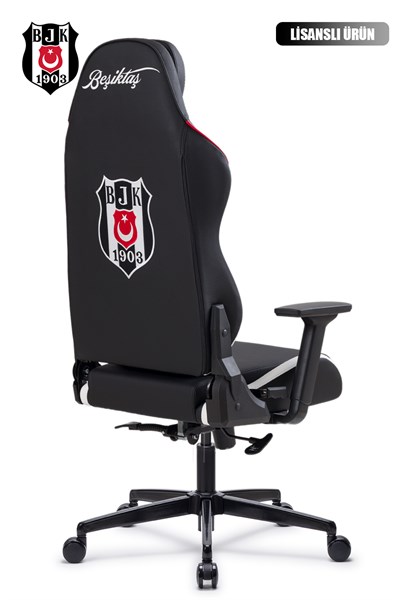 Fanchair x Beşiktaş Siyah Beyaz Lisanslı Oyuncu Koltuğu