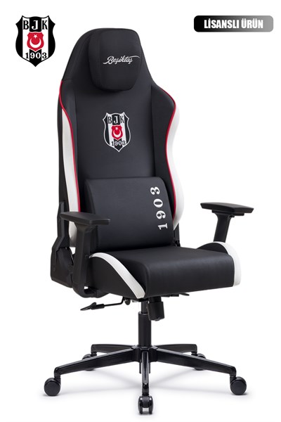 Fanchair x Beşiktaş Siyah Beyaz Lisanslı Oyuncu Koltuğu