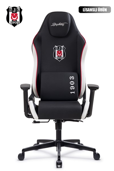 Fanchair x Beşiktaş Siyah Beyaz Lisanslı Oyuncu Koltuğu