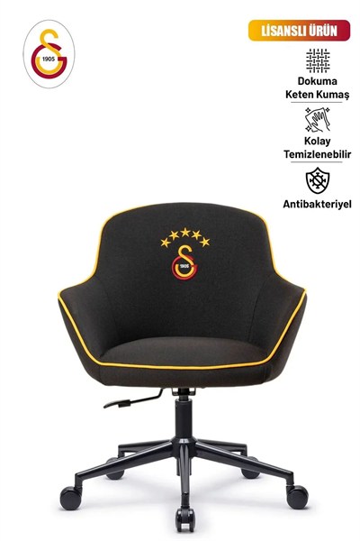 Fanchair x Galatasaray Icon Siyah Kumaş Çalışma Koltuğu