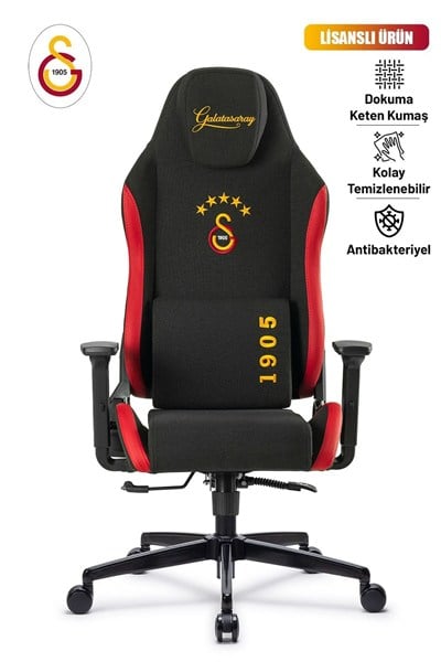 Fanchair x Galatasaray Siyah Kırmızı Kumaş Lisanslı Oyuncu Kotuğu
