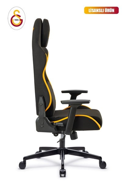 Fanchair x Galatasaray Siyah Sarı Kumaş Lisanslı Oyuncu Koltuğu