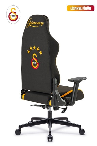 Fanchair x Galatasaray Siyah Sarı Kumaş Lisanslı Oyuncu Koltuğu