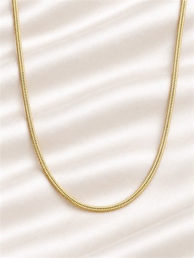 TURKUAZ 14K XUPING BALIKSIRTI ZİNCİR KOLYE 45 CM