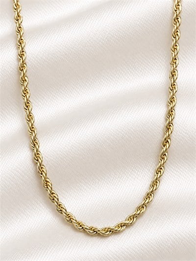 TURKUAZ 14K XUPING BURGU HALAT ZİNCİR KOLYE 50 CM