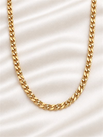 TURKUAZ 14K XUPING DESENLİ GURMET ZİNCİR KOLYE 45 CM