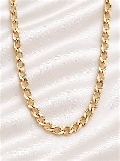 TURKUAZ 14K XUPING FİGARO ZİNCİR KOLYE 45 CM