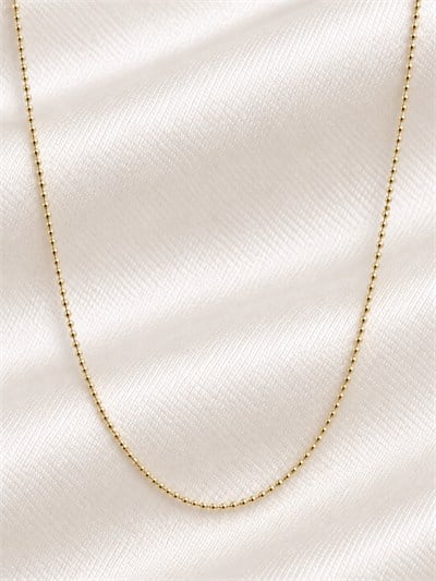 TURKUAZ 14K XUPING MİNİ TOP ZİNCİR KOLYE 45 CM