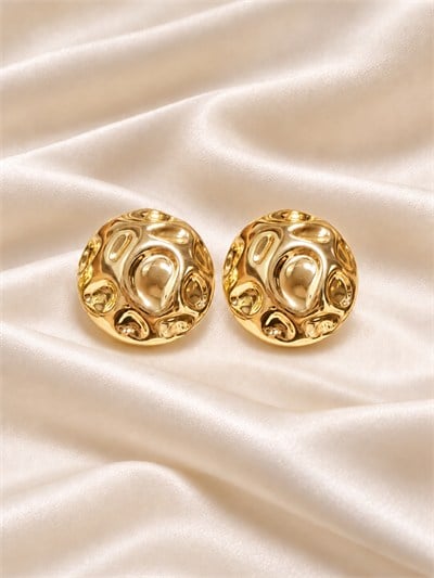TURKUAZ XUPING 14K DOKULU DİSK KÜPE