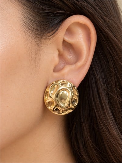 TURKUAZ XUPING 14K DOKULU DİSK KÜPE