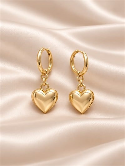 TURKUAZ XUPING 14K KALP SALLANTILI KÜPE