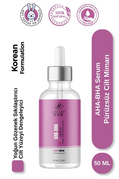 AHA-BHA Serum Cilt Yenileyici & Yoğun Gözenek Sıkılaştırıcı - 50 Ml