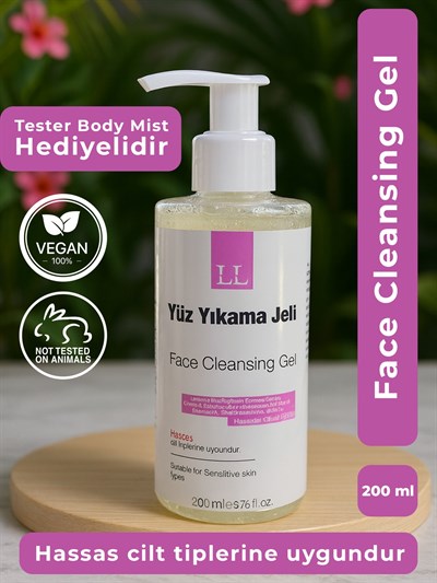 Hassas Ciltler İçin Arındırıcı Yüz Temizleme Jeli - Vegan Formül (200 ml)