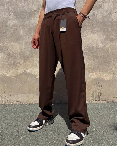 Kahverengi Kumaş Baggy