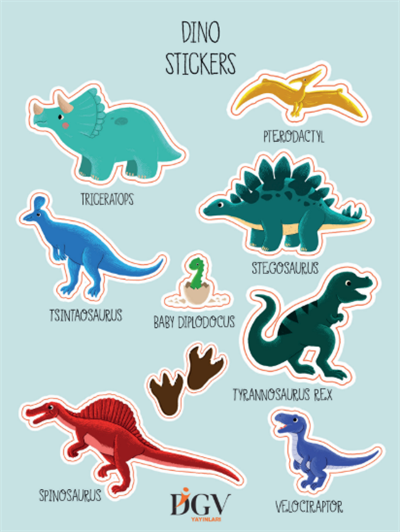 DİNO STICKER SETİ