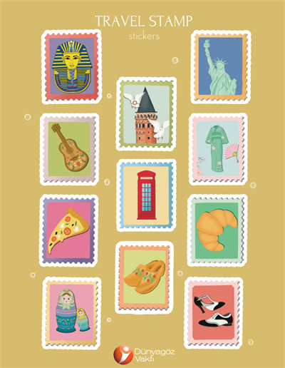 TRAVEL STAMP STCIKER SETİ