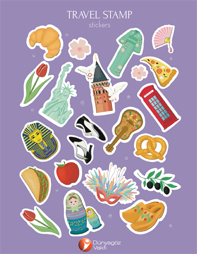 TRAVEL STAMP STCIKER SETİ