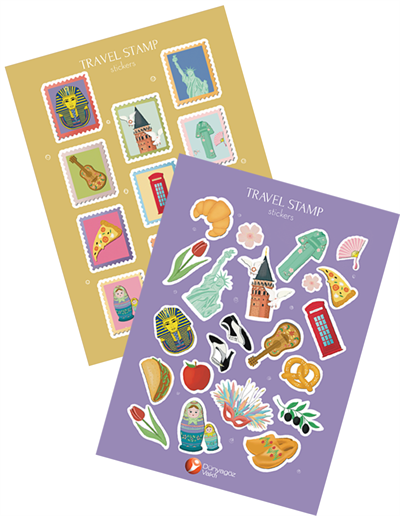 TRAVEL STAMP STCIKER SETİ