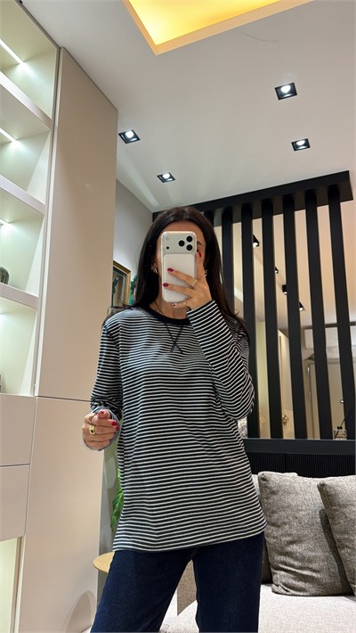 BASIC ÇİZGİLİ BODY LACİVERT