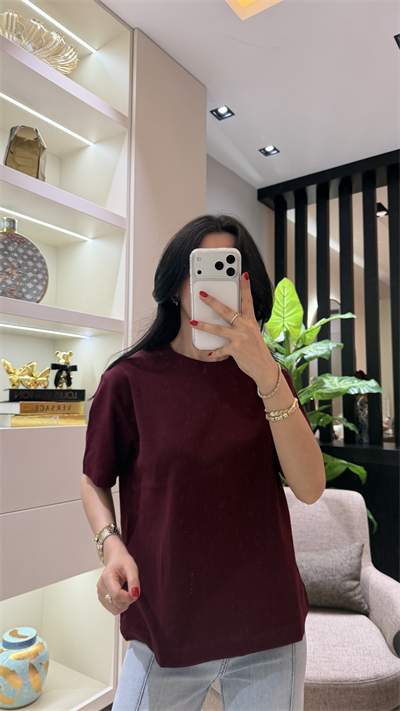 COS YUVARLAK YAKA BORDO TİŞÖRT