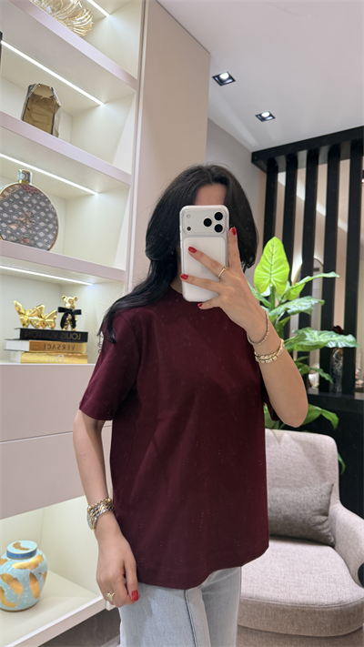 COS YUVARLAK YAKA BORDO TİŞÖRT