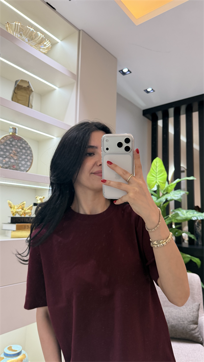 COS YUVARLAK YAKA BORDO TİŞÖRT