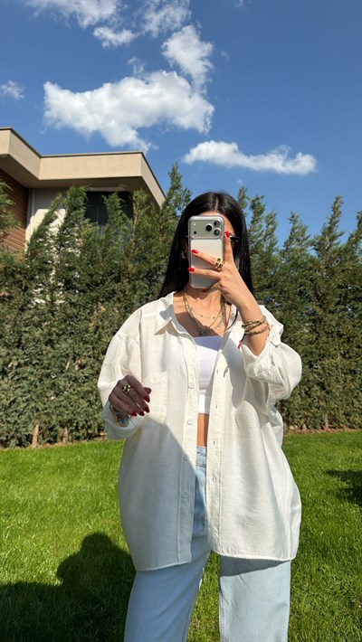 DÜŞÜK OMUZ OVERSIZE GÖMLEK