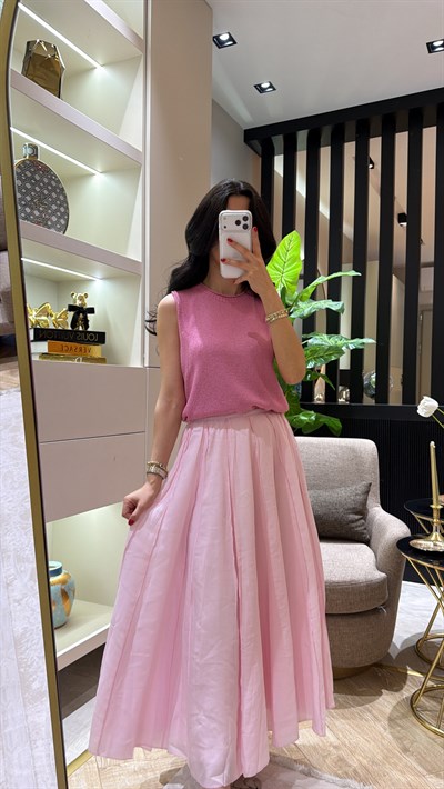 KOLSUZ PEMBE TRİKO