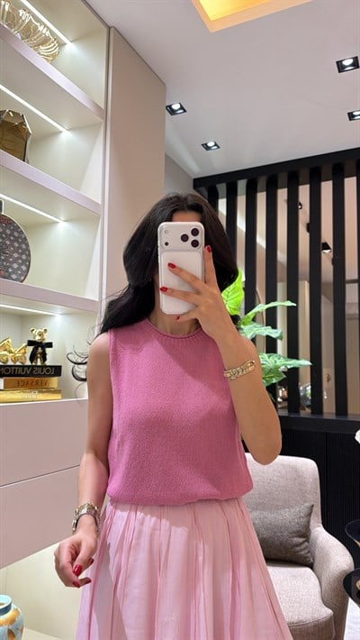 KOLSUZ PEMBE TRİKO